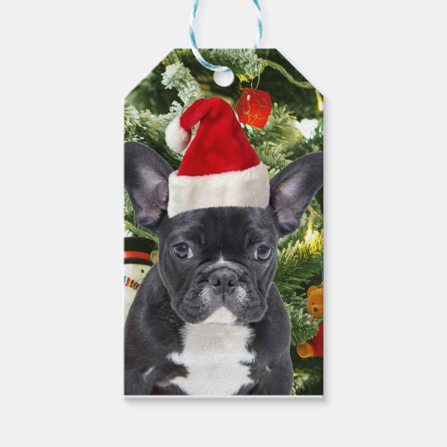 French Bulldog Christmas Tree Ornaments Snowman Geschenkanhänger (Vorderseite)