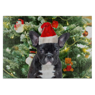 French Bulldog Christmas Tree Ornaments Snowman Schneidebrett
