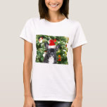 French Bulldog Christmas Tree Ornaments Snowman T-Shirt<br><div class="desc">Niedlicher französischer Bulldogge mit Weihnachtsbaumschmuck Snow Man im Hintergrund.</div>