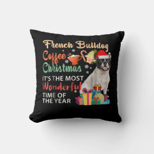 French Bulldog Coffee Christmas It's Wonderful Kissen