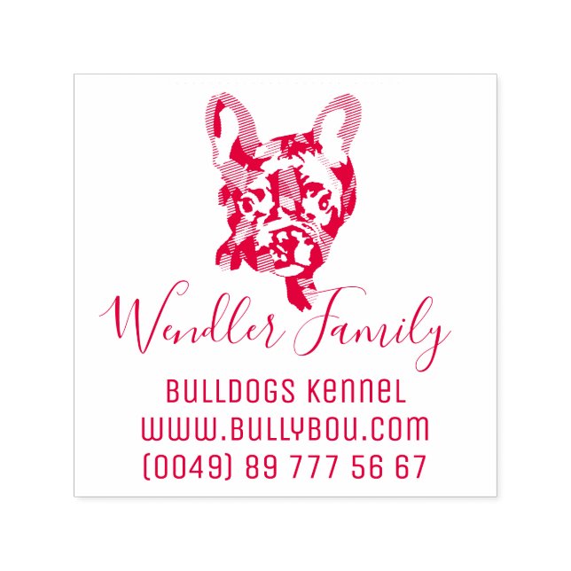 French Bulldog coole Briefmarke Permastempel (Design)