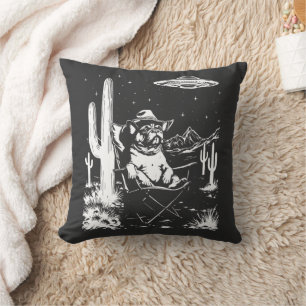 French Bulldog Cowboy UFO Kissen