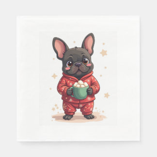 French Bulldog Cozy Cocoa Serviette