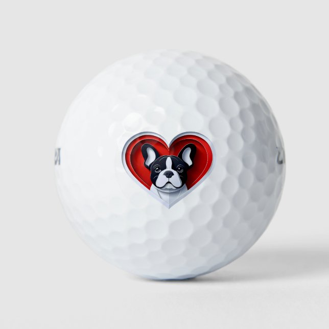 French Bulldog Cute Frenchie Dog Lover Golfball (Vorderseite)