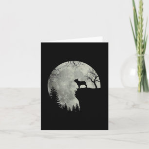 French Bulldog Dog And Moon Halloween Anzug Karte