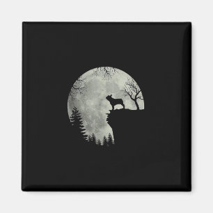French Bulldog Dog And Moon Halloween Anzug Magnet