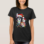 French Bulldog Dog Christmas Snowman Lights Pajama T-Shirt<br><div class="desc">French Bulldog Dog Christmas Snowman Lights Pajama</div>