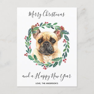 French Bulldog Dog Elegant Frohe Weihnachten