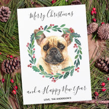 French Bulldog Dog Elegant Frohe Weihnachten