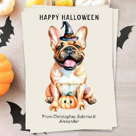 French Bulldog Dog Happy Halloween Feiertagskarte
