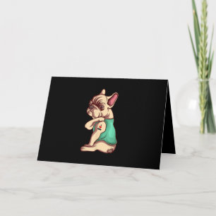 French Bulldog Dog I Love Mom Tattoo Lover Gift Karte