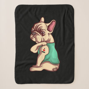 French Bulldog Dog I Love Mom Tattoo Lover Gift Sherpadecke