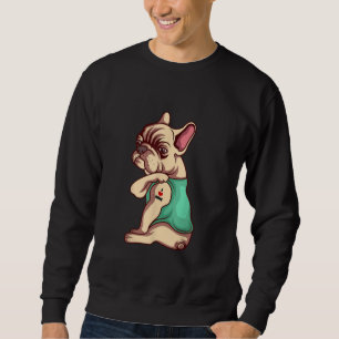 French Bulldog Dog I Love Mom Tattoo Lover Gift Sweatshirt