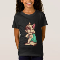 French Bulldog Dog I Love Mom Tattoo Lover Gift