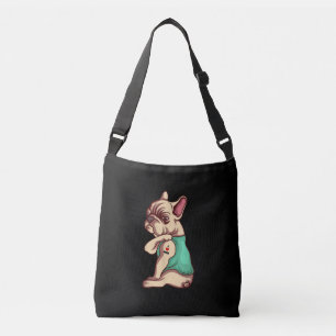 French Bulldog Dog I Love Mom Tattoo Lover Gift Tragetaschen Mit Langen Trägern