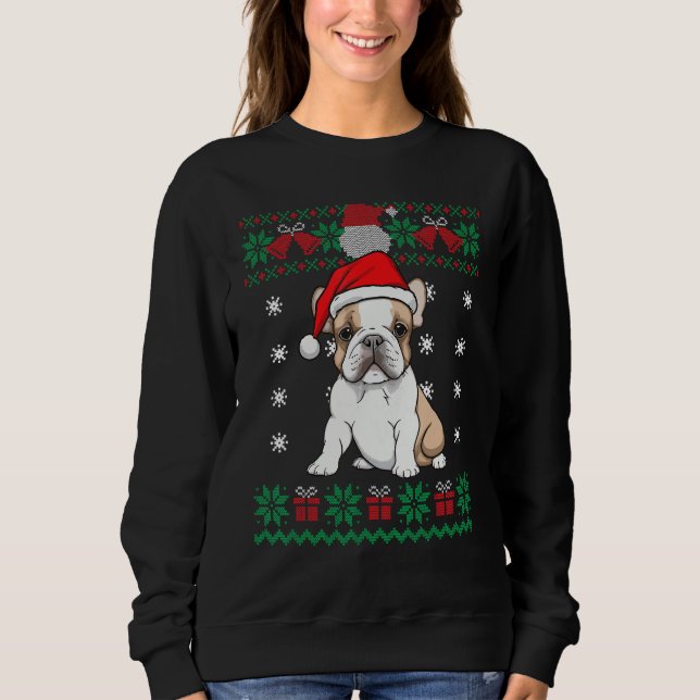 French Bulldog Dog Ugly Sweater Christmas Puppy Do Sweatshirt (Vorderseite)