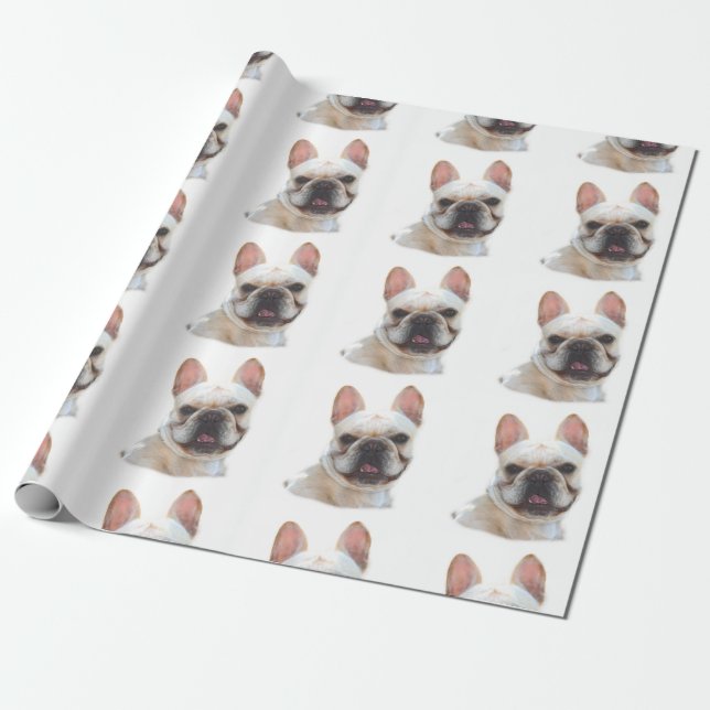 French Bulldog dog wrapping paper Geschenkpapier (Ungerollt)