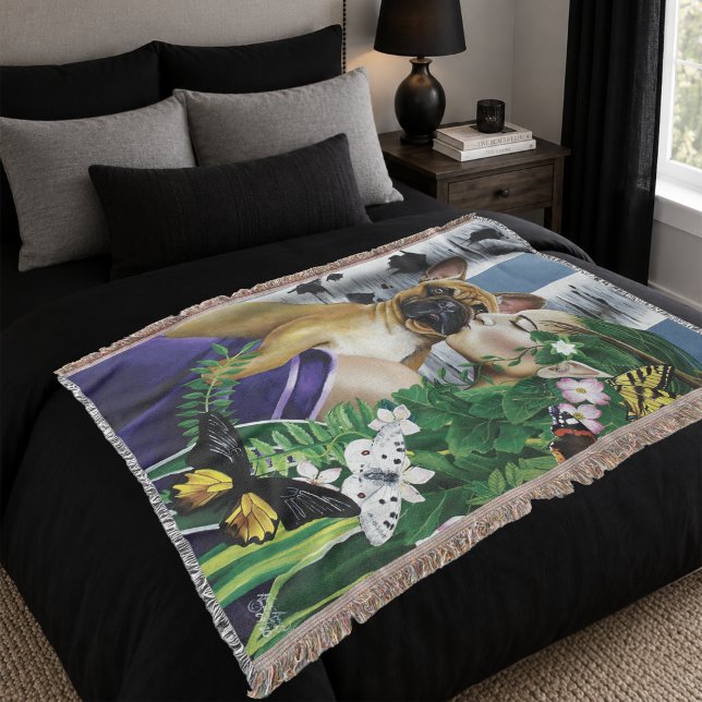 French Bulldog Dryad Fantasy Decke (Von Creator hochgeladen)