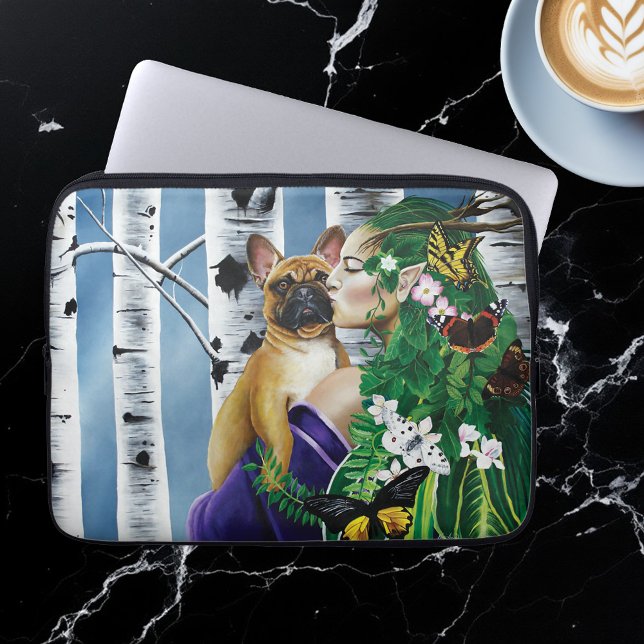 French Bulldog Dryad Fantasy Laptopschutzhülle (Von Creator hochgeladen)