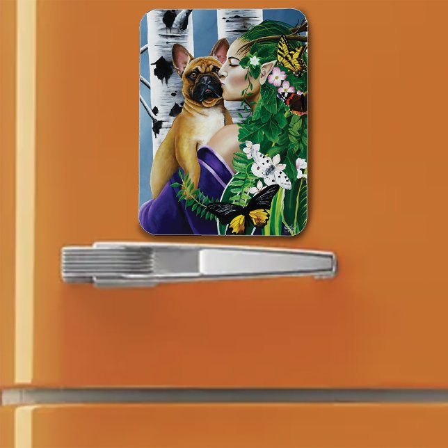 French Bulldog Dryad Fantasy Magnet (Von Creator hochgeladen)