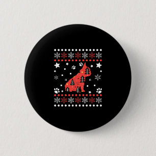 French Bulldog Eigentümer von Christmas Dog Patter Button
