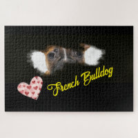 French Bulldog Eyes Solid Color 1000 Stück Jigsaw