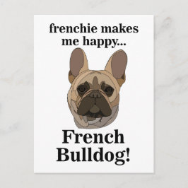 French Bulldog Face Dog Lover Postkarte