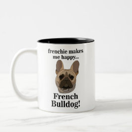 French Bulldog Face Dog Lover Zweifarbige Tasse