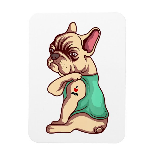 French Bulldog Face Kühlschrank Magnet (Vertikal)