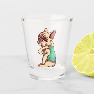 French Bulldog Face Shot Glass Geschenke Schnapsglas