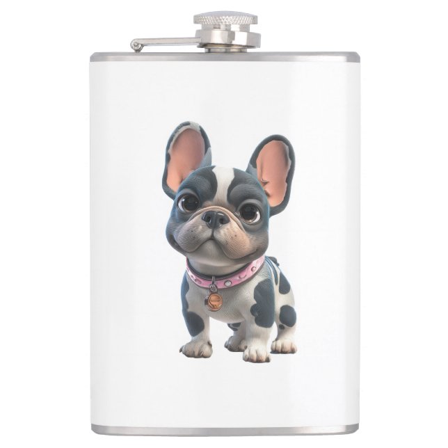 French bulldog flachmann (Vorderseite)