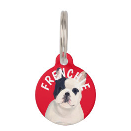 FRENCH BULLDOG FOTO NAME PET TAG Custom BUDGET Haustiermarke