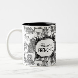 FRENCH BULLDOG Frenchie Black Toile Anpassung Zweifarbige Tasse