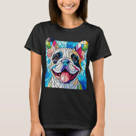 French Bulldog - Frenchie - buntes Mosaik T-Shirt