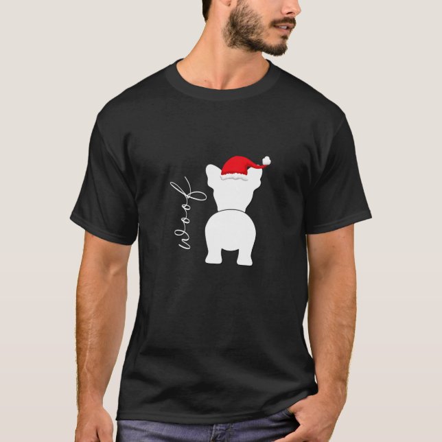 French Bulldog Frenchie Dog Christmas Santa Claus  T-Shirt (Vorderseite)