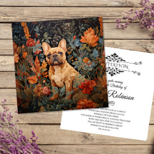 French Bulldog Frenchie Garden Tapestation Geburts Dankeskarte