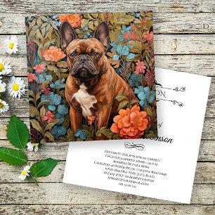 French Bulldog Frenchie Garden Tapestation Geburts Dankeskarte