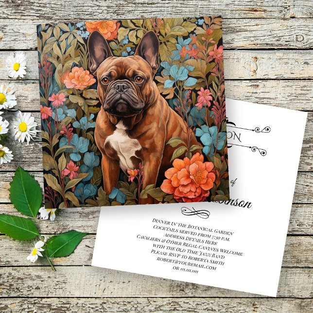 French Bulldog Frenchie Garden Tapestation Geburts Dankeskarte (Von Creator hochgeladen)