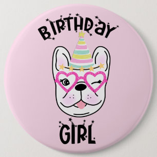 French Bulldog Frenchie Geburtstagsparty Button