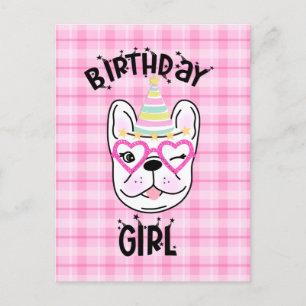 French Bulldog Frenchie Geburtstagsparty Postkarte