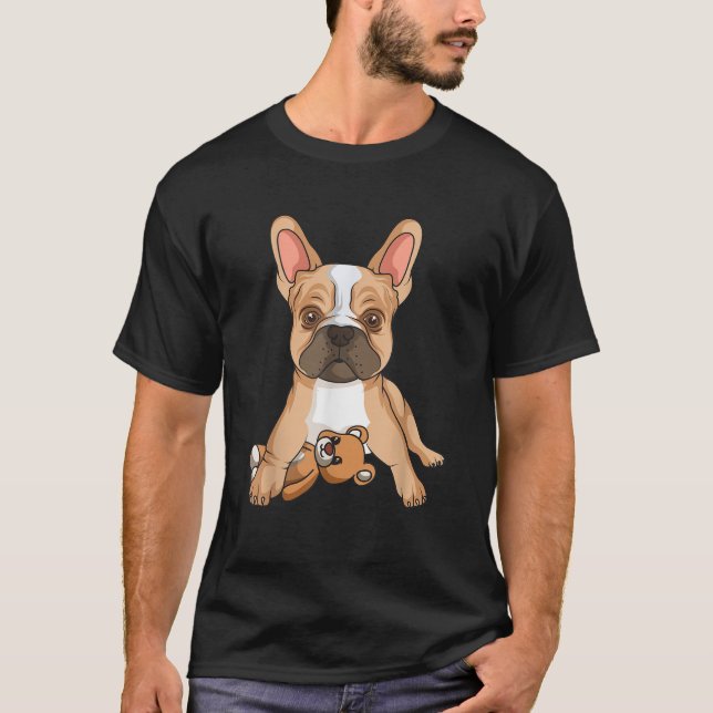 French Bulldog Frenchie Liebe Niedlicher Hund Mama T-Shirt (Vorderseite)