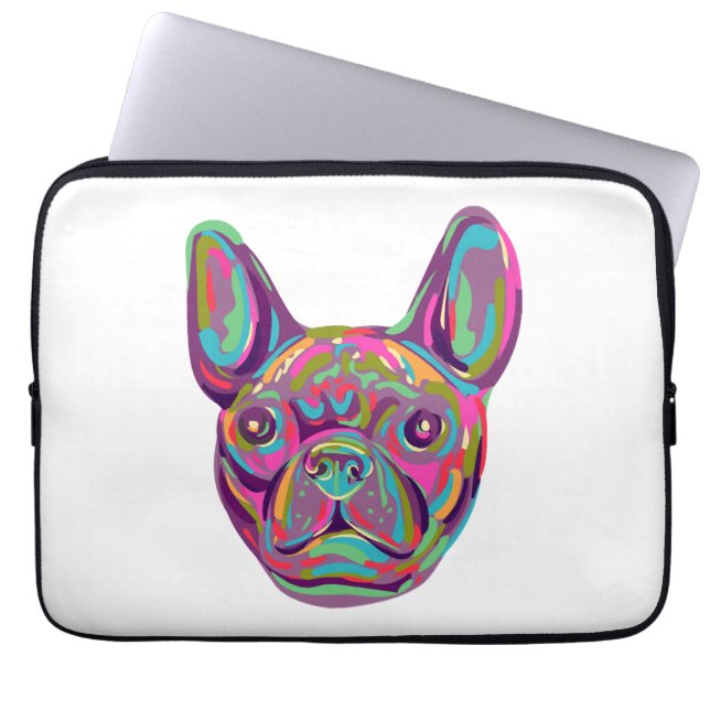 French Bulldog Frenchie Pop Art Laptopschutzhülle (Vorderseite)