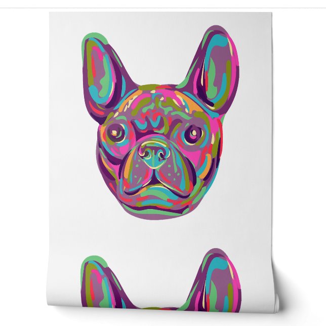 French Bulldog Frenchie Pop Art Tapete (Abrollen)