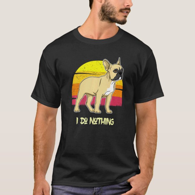 French Bulldog Frenchie Sunset  84 T-Shirt (Vorderseite)