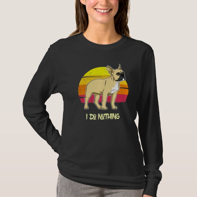 French Bulldog Frenchie Sunset  84 T-Shirt (Vorderseite)