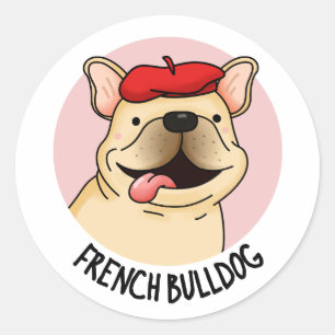 French Bulldog Funny Dog Pub Runder Aufkleber