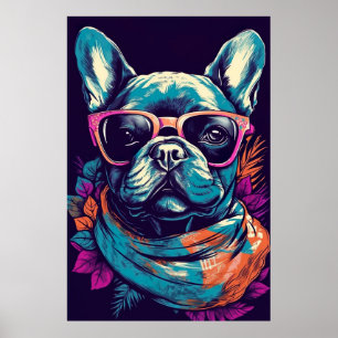 French Bulldog Funny Modern Pop Art Poster