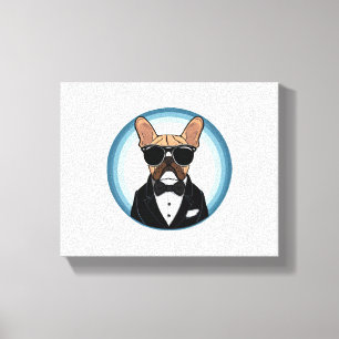 French Bulldog Funny Niedliche Kunst Leinwanddruck