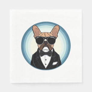 French Bulldog Funny Niedliche Kunst Serviette