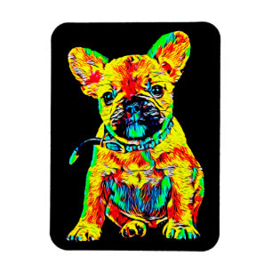 French Bulldog-Geschenk   Frenchie Colorful Art Gi Magnet